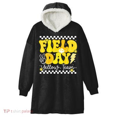 Field Day Trip Yellow Team Color Game Competition  Hooded Wearable Blanket