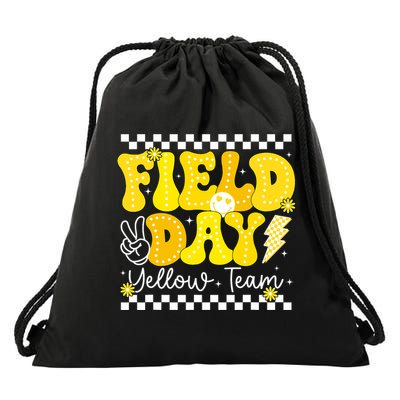 Field Day Trip Yellow Team Color Game Competition  Drawstring Bag