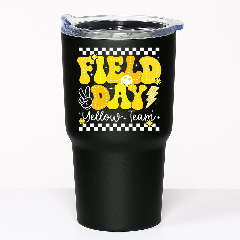 Field Day Trip Yellow Team Color Game Competition  Tumbler