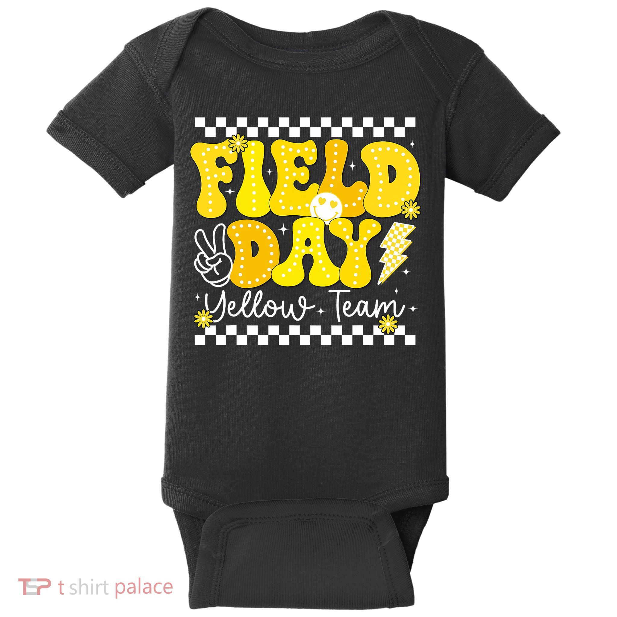 Field Day Trip Yellow Team Color Game Competition  Baby Bodysuit