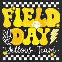 Field Day Trip Yellow Team Color Game Competition  Golf Towel