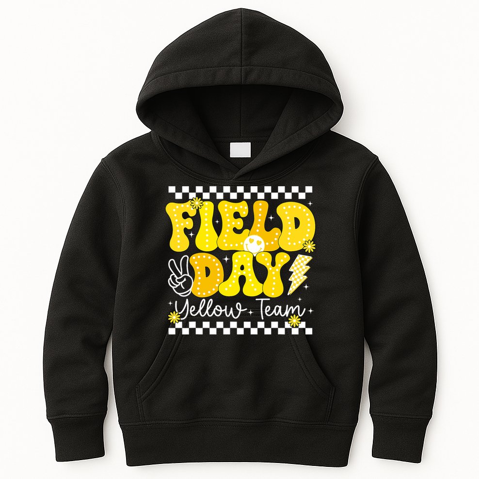 Field Day Trip Yellow Team Color Game Competition  Kids Hoodie