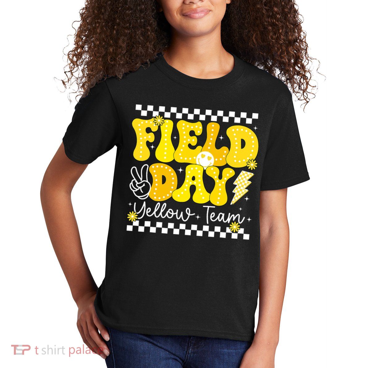 Field Day Trip Yellow Team Color Game Competition  Kids T-Shirt