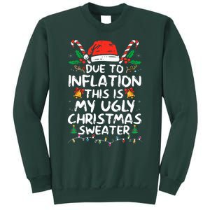 Funny Due to Inflation Ugly Christmas Sweaters  Sweatshirt