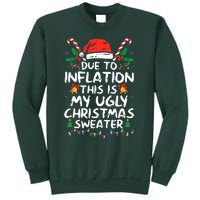 Funny Due to Inflation Ugly Christmas Sweaters  Sweatshirt