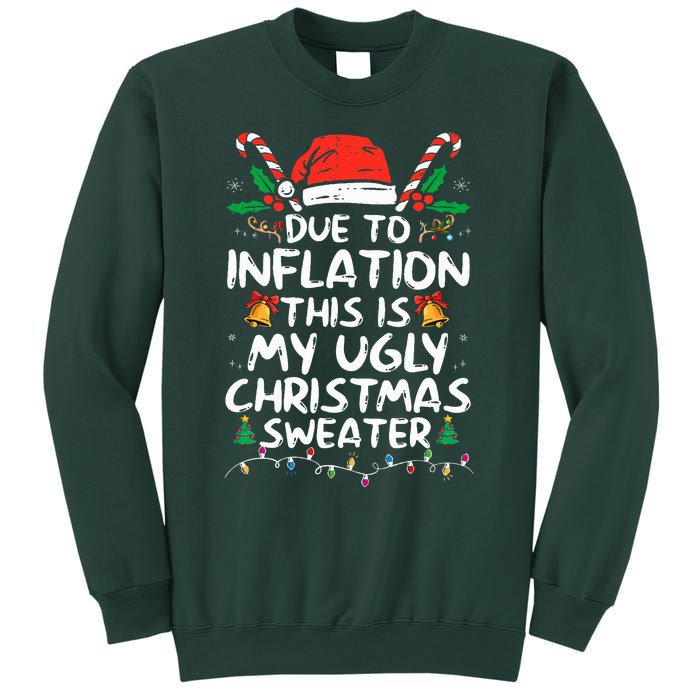 Funny Due to Inflation Ugly Christmas Sweaters  Sweatshirt