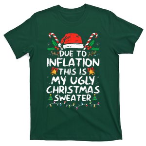 Funny Due to Inflation Ugly Christmas Sweaters  T-Shirt