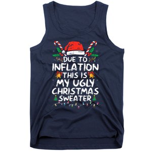 Funny Due to Inflation Ugly Christmas Sweaters  Tank Top