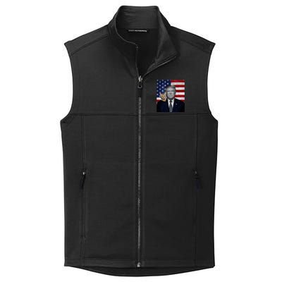 Funny Donald Trump And Cat Political Usa Flag Election 2024 Collective Smooth Fleece Vest