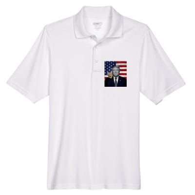 Funny Donald Trump And Cat Political Usa Flag Election 2024 Men's Origin Performance Pique Polo