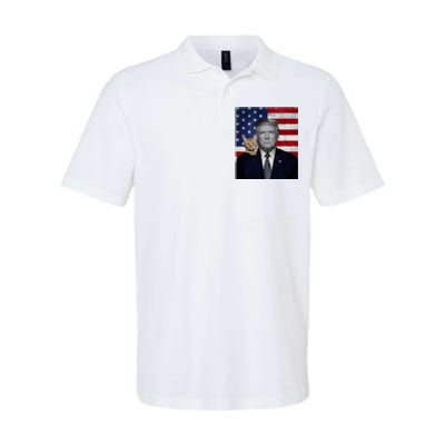 Funny Donald Trump And Cat Political Usa Flag Election 2024 Softstyle Adult Sport Polo