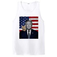 Funny Donald Trump And Cat Political Usa Flag Election 2024 PosiCharge Competitor Tank