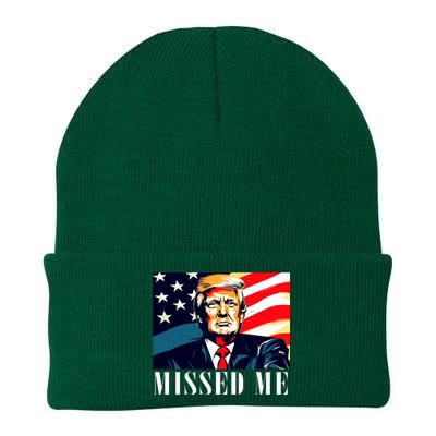 Funny Donald Trump Missed Me Assassination Attempt 2025 Knit Cap Winter Beanie