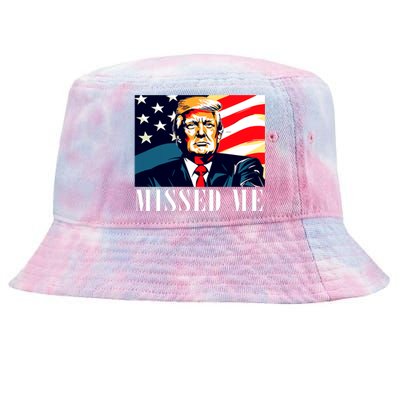 Funny Donald Trump Missed Me Assassination Attempt 2025 Tie-Dyed Bucket Hat