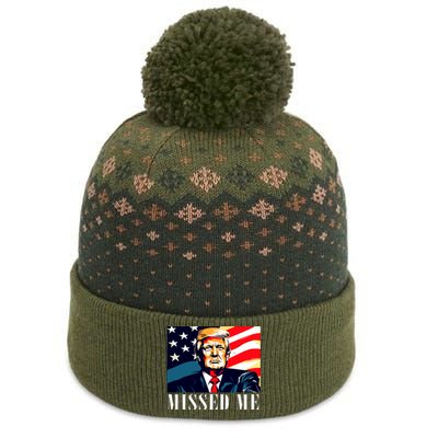 Funny Donald Trump Missed Me Assassination Attempt 2025 The Baniff Cuffed Pom Beanie