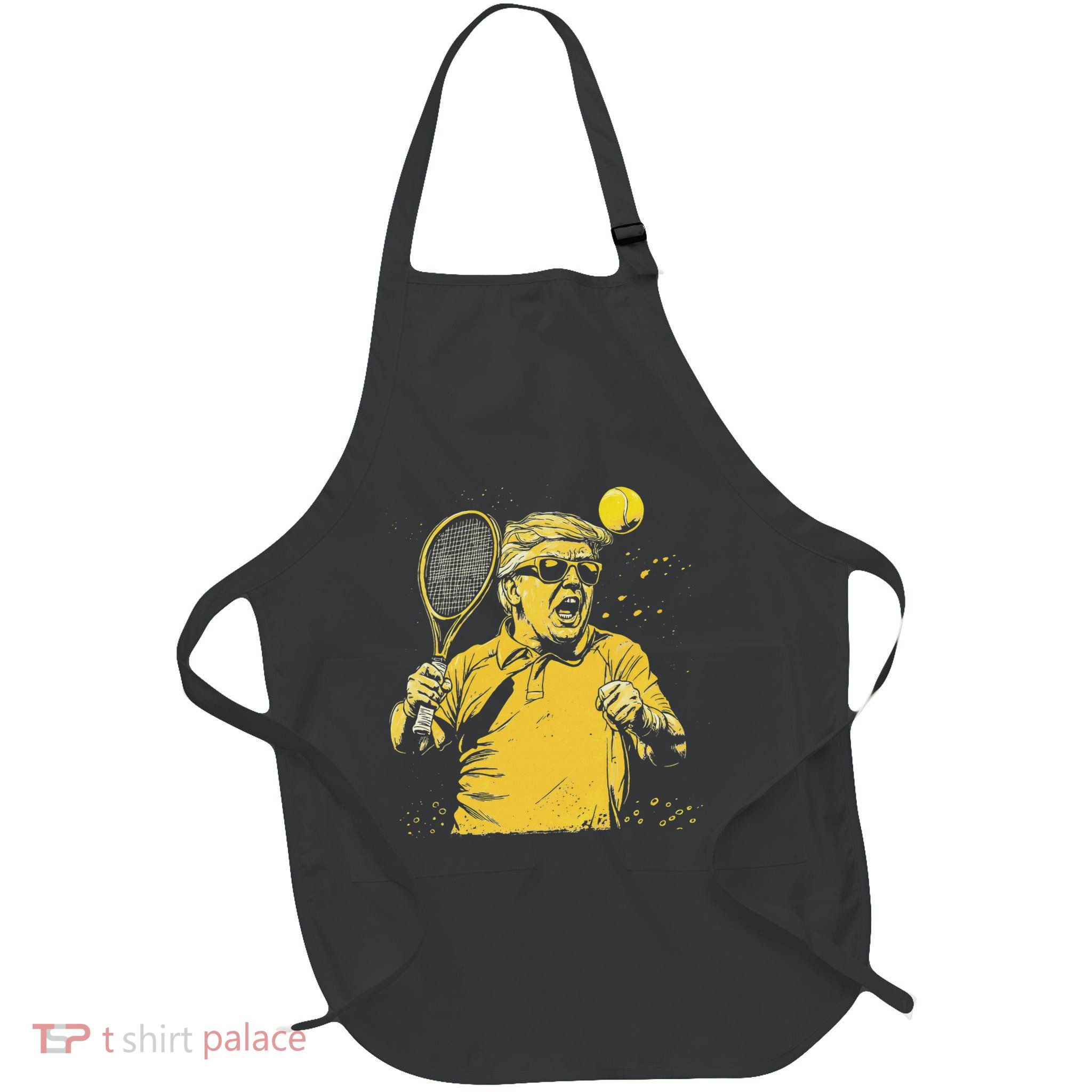 Funny Donald Trump Tennis Lovers Graphics Tennis Dad Apron