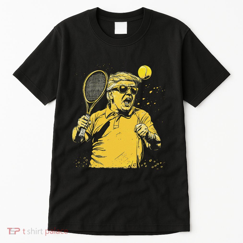 Funny Donald Trump Tennis Lovers Graphics Tennis Dad Tall T-Shirt