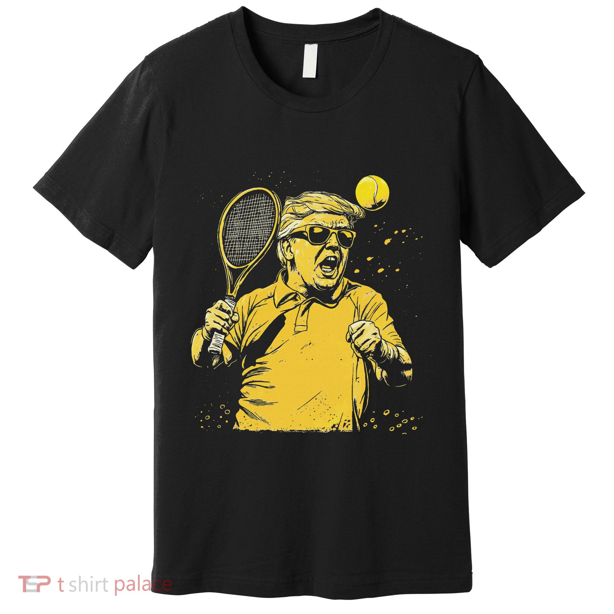Funny Donald Trump Tennis Lovers Graphics Tennis Dad Premium T-Shirt