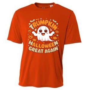 Funny Donald Trump Trumpkin Make Halloween Great Again Gift Cooling Performance Crew T-Shirt