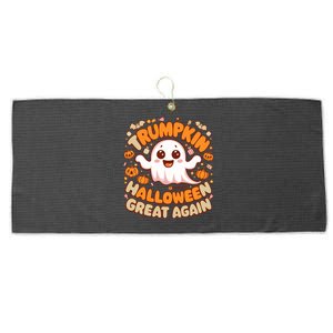 Funny Donald Trump Trumpkin Make Halloween Great Again Gift Large Microfiber Waffle Golf Towel