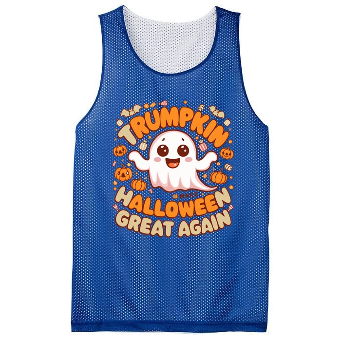 Funny Donald Trump Trumpkin Make Halloween Great Again Gift Mesh Reversible Basketball Jersey Tank