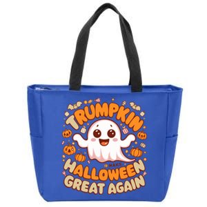 Funny Donald Trump Trumpkin Make Halloween Great Again Gift Zip Tote Bag