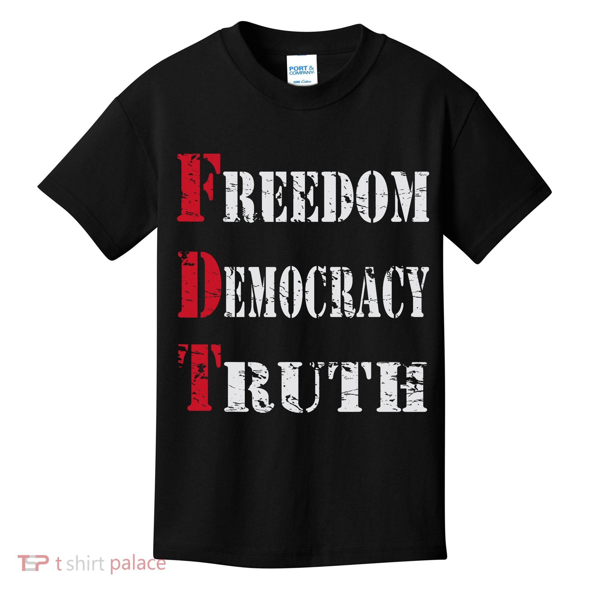 Freedom Democracy & Truth  Foxtrots-deltas-tangos  Resist  Kids T-Shirt