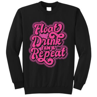 Float Drink Tan & Repeat River Tubing Sweatshirt