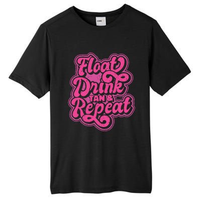 Float Drink Tan & Repeat River Tubing Tall Fusion ChromaSoft Performance T-Shirt