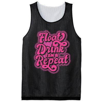 Float Drink Tan & Repeat River Tubing Mesh Reversible Basketball Jersey Tank