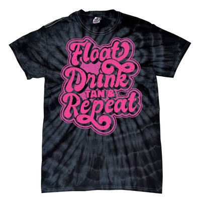 Float Drink Tan & Repeat River Tubing Tie-Dye T-Shirt