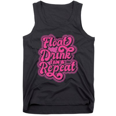 Float Drink Tan & Repeat River Tubing Tank Top