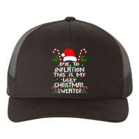 Funny Due To Inflation Ugly Christmas Sweaters For Women Yupoong Adult 5-Panel Trucker Hat