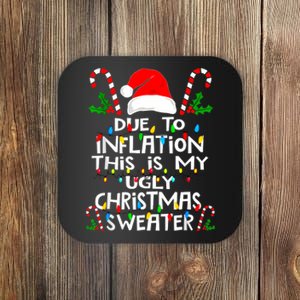 Funny Due To Inflation Ugly Christmas Sweaters For Women Coaster