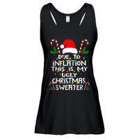 Funny Due To Inflation Ugly Christmas Sweaters For Women Ladies Essential Flowy Tank