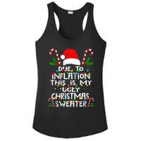 Funny Due To Inflation Ugly Christmas Sweaters For Women Ladies PosiCharge Competitor Racerback Tank