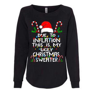 Funny Due To Inflation Ugly Christmas Sweaters For Women Womens California Wash Sweatshirt