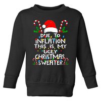 Funny Due To Inflation Ugly Christmas Sweaters For Women Toddler Sweatshirt