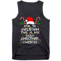 Funny Due To Inflation Ugly Christmas Sweaters For Women Tank Top