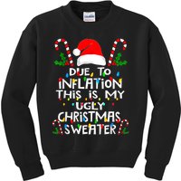 Funny Due To Inflation Ugly Christmas Sweaters For Women Kids Sweatshirt