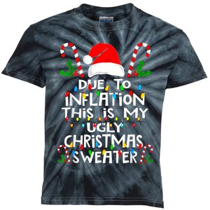 Funny Due To Inflation Ugly Christmas Sweaters For Women Kids Tie-Dye T-Shirt