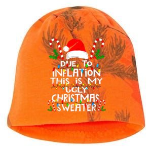 Funny Due To Inflation Ugly Christmas Sweaters For Women Kati - Camo Knit Beanie