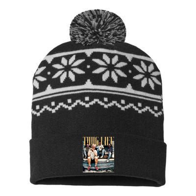 Funny Donald Trump Friends Thug Life USA-Made Snowflake Beanie