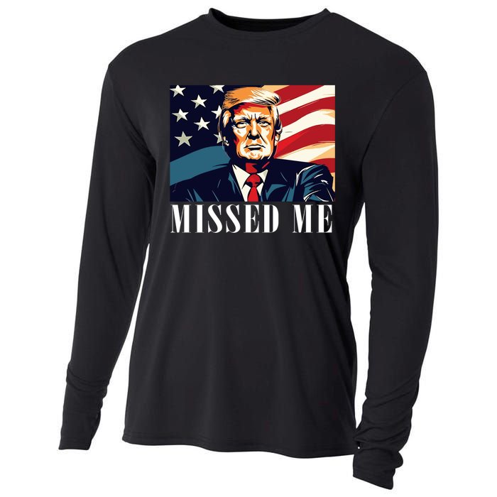 Funny Donald Trump Missed Me Assassination Attempt 2025 Cooling Performance Long Sleeve Crew