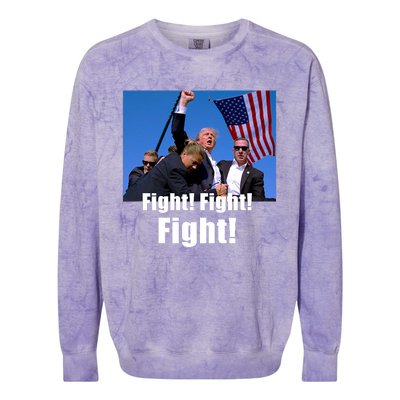 Fight! Donald Trump Fight Fighting Fighters Supporters Americans Colorblast Crewneck Sweatshirt