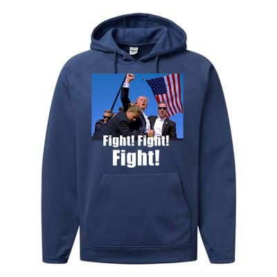 Fight! Donald Trump Fight Fighting Fighters Supporters Americans Performance Fleece Hoodie