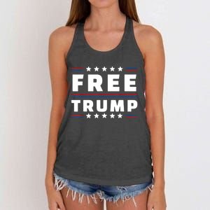 Free Donald Trump Republican Support Women's Knotted Racerback Tank