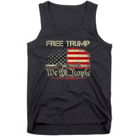 Free Donald Trump Republican Pro Trump American Flag Vintage Tank Top