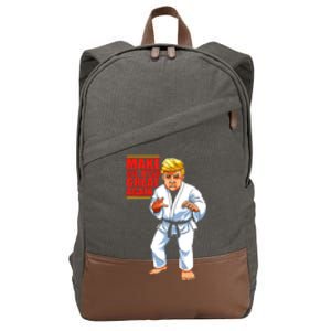 Funny Donald Trump Republican JiuJitsu And BJJ Gift Cotton Canvas Backpack