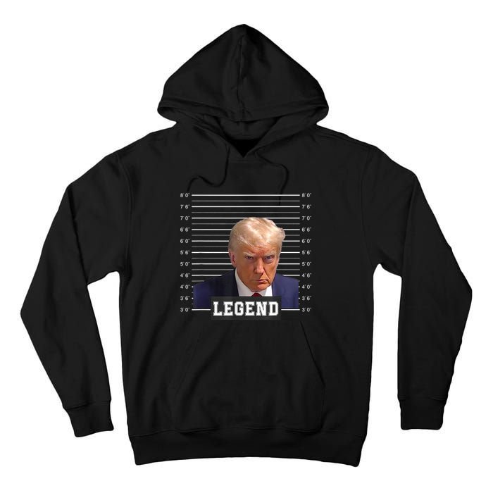 Free Donald Trump Mug Shot Republican President MAGA 2024 Tall Hoodie